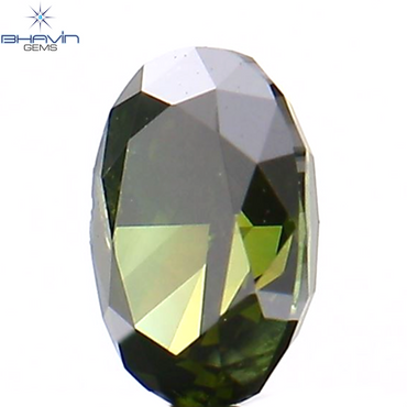 0.15 CT Oval Shape Natural Diamond Green Color SI1 Clarity (3.73 MM)