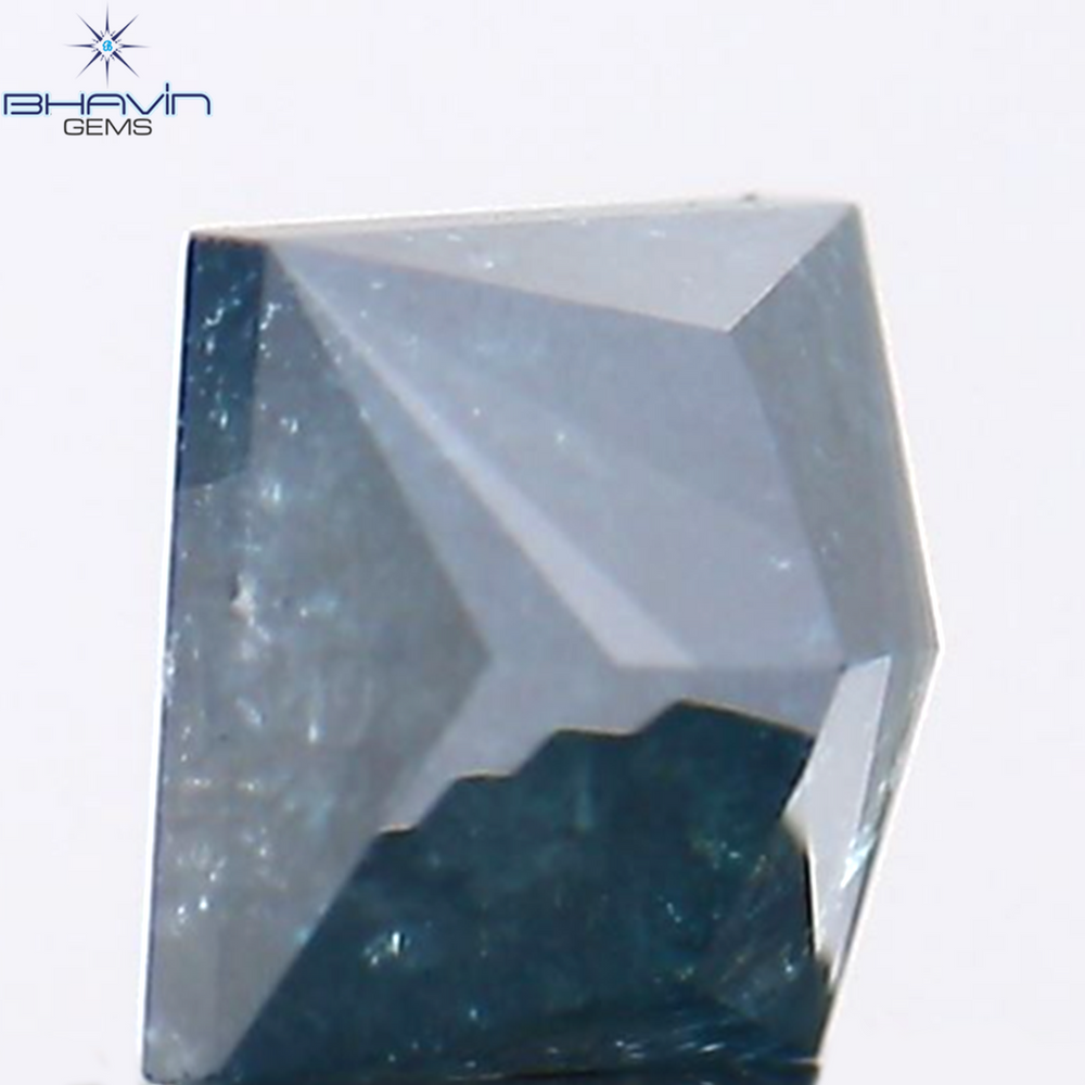 0.30 CT Princess Shape Natural Diamond Blue Color I3 Clarity (3.40 MM )