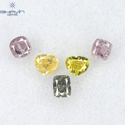 0.54 CT/5 Pcs Mix Shape Natural Diamond Mix Color SI2 Clarity (2.70 MM)