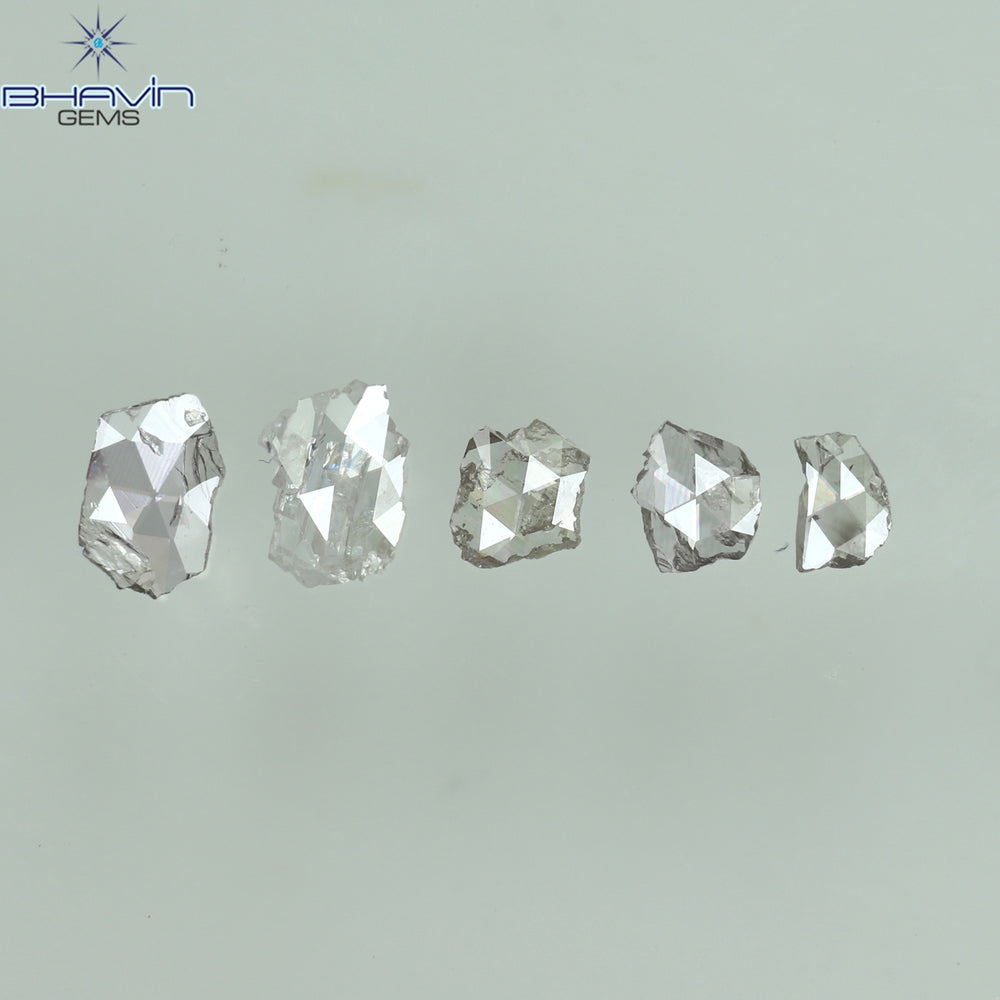 0.39 CT/5 Pcs Rosecut Polki Shape Natural Diamond Pink Color I2 Clarity (4.84 MM)
