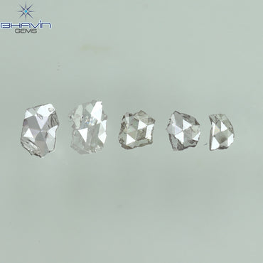 0.39 CT/5 Pcs Rosecut Polki Shape Natural Diamond Pink Color I2 Clarity (4.84 MM)