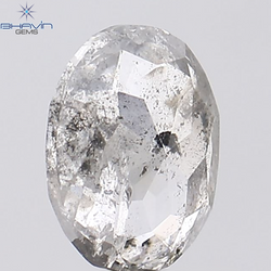 1.22 CT Oval Shape Natural Diamond White (Salt And Pepper) Color I3 Clarity (7.56 MM)