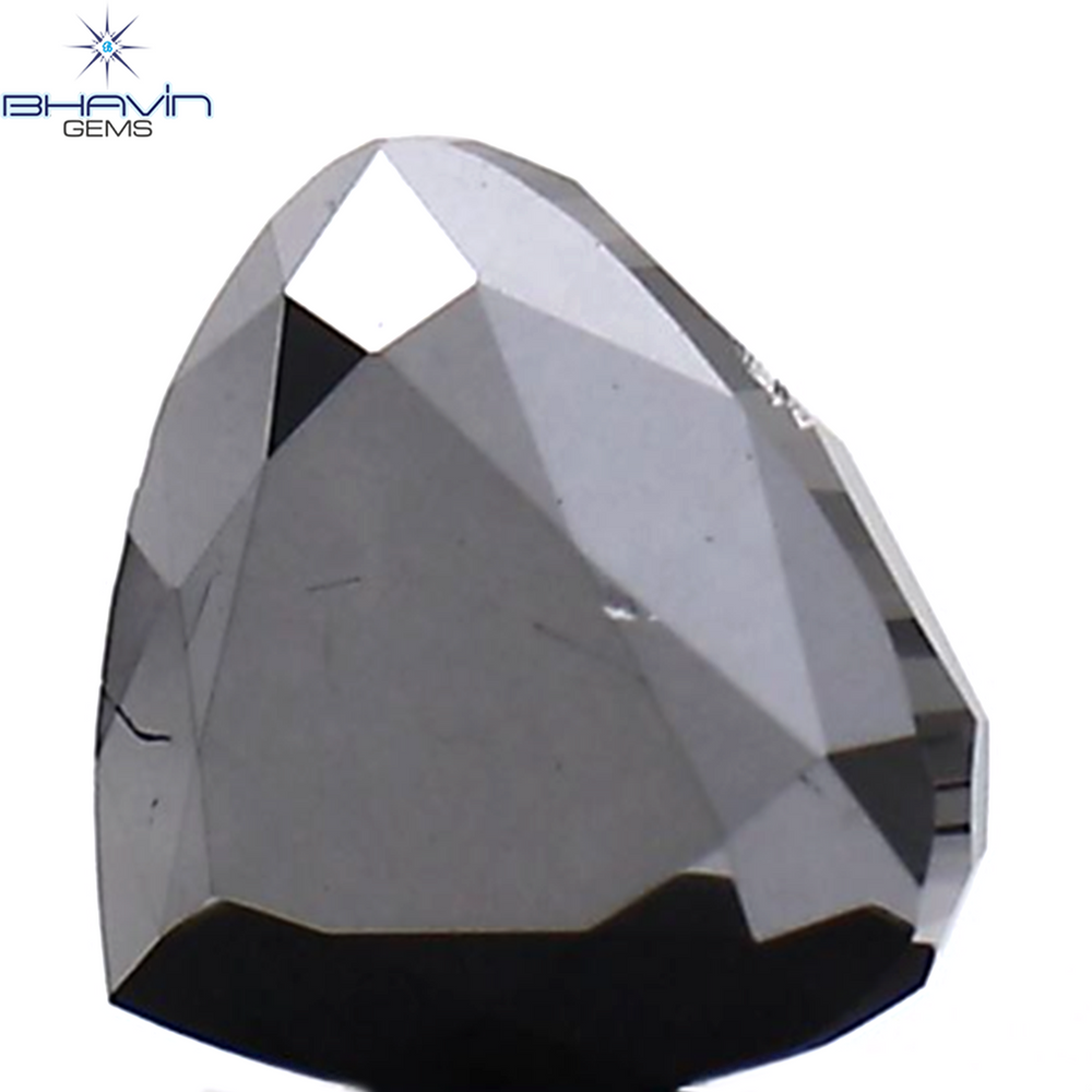 0.36 CT Heart Diamond Natural Diamond Black Diamond Clarity Opaque (4.47 MM)