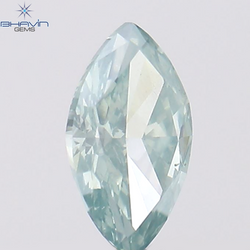0.15 CT Marquise Shape Natural Diamond Bluish Green Color VS2 Clarity (4.95 MM)