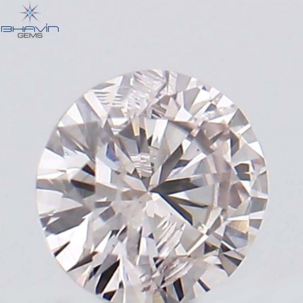 0.09 CT Round Shape Natural Diamond Pink Color SI2 Clarity (2.96 MM)