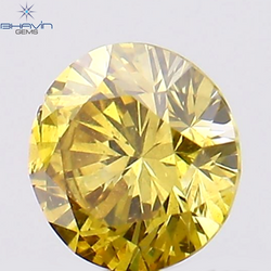 0.21 CT Round Shape Natural Diamond Orange Color SI2 Clarity (3.80 MM)