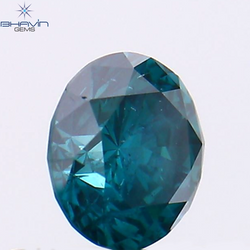 0.40 CT Round Shape Natural Diamond Blue Color SI1 Clarity (4.65 MM)