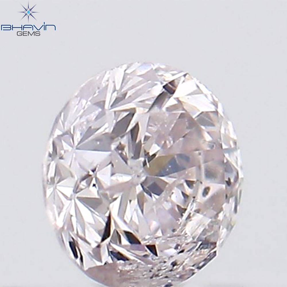 0.15 CT Round Shape Natural Diamond Pink Color SI2 Clarity (3.32 MM)