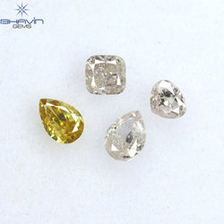 0.60 CT/4 Pcs Mix Shape Natural Diamond Mix Color SI Clarity (4.21 MM)