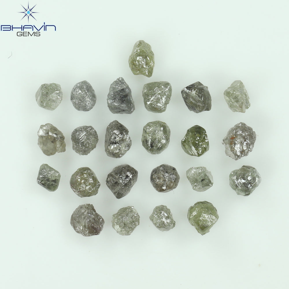4.08 CT/23 PCS Rough Shape Salt And Pepper Color Natural Diamond I3 Clarity (3.51 MM)