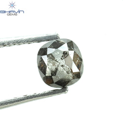 0.54 CT Cushion Shape Salt and Pepper Color Diamond Clarity I3 (4.43 MM)