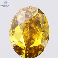0.19 CT Oval Shape Natural Diamond Orange Color VS1 Clarity (3.64 MM)
