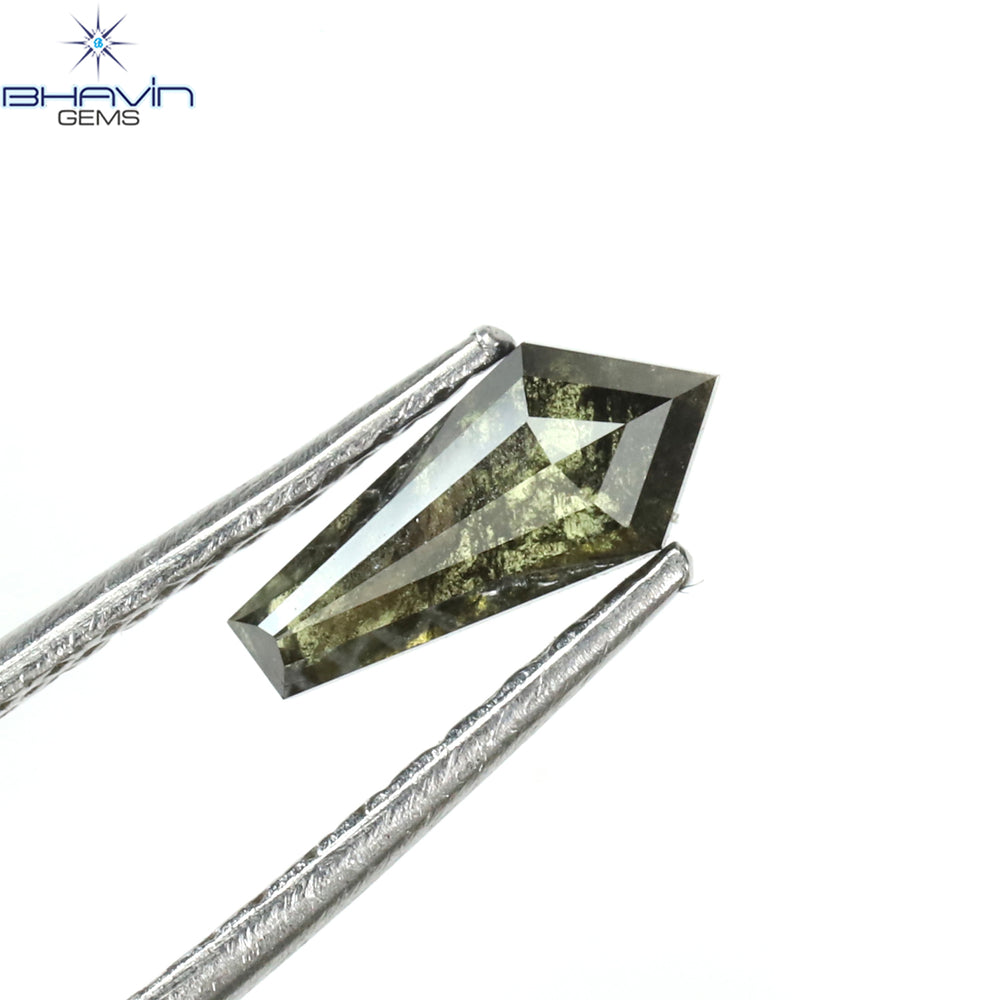 0.37 CT Kite Diamond Natural Loose Diamond Salt And Pepper Color I3 Clarity (7.30 MM)