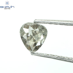0.45 CT Heart Shape Natural Diamond Salt And pepper Color I3 Clarity (4.95 MM)
