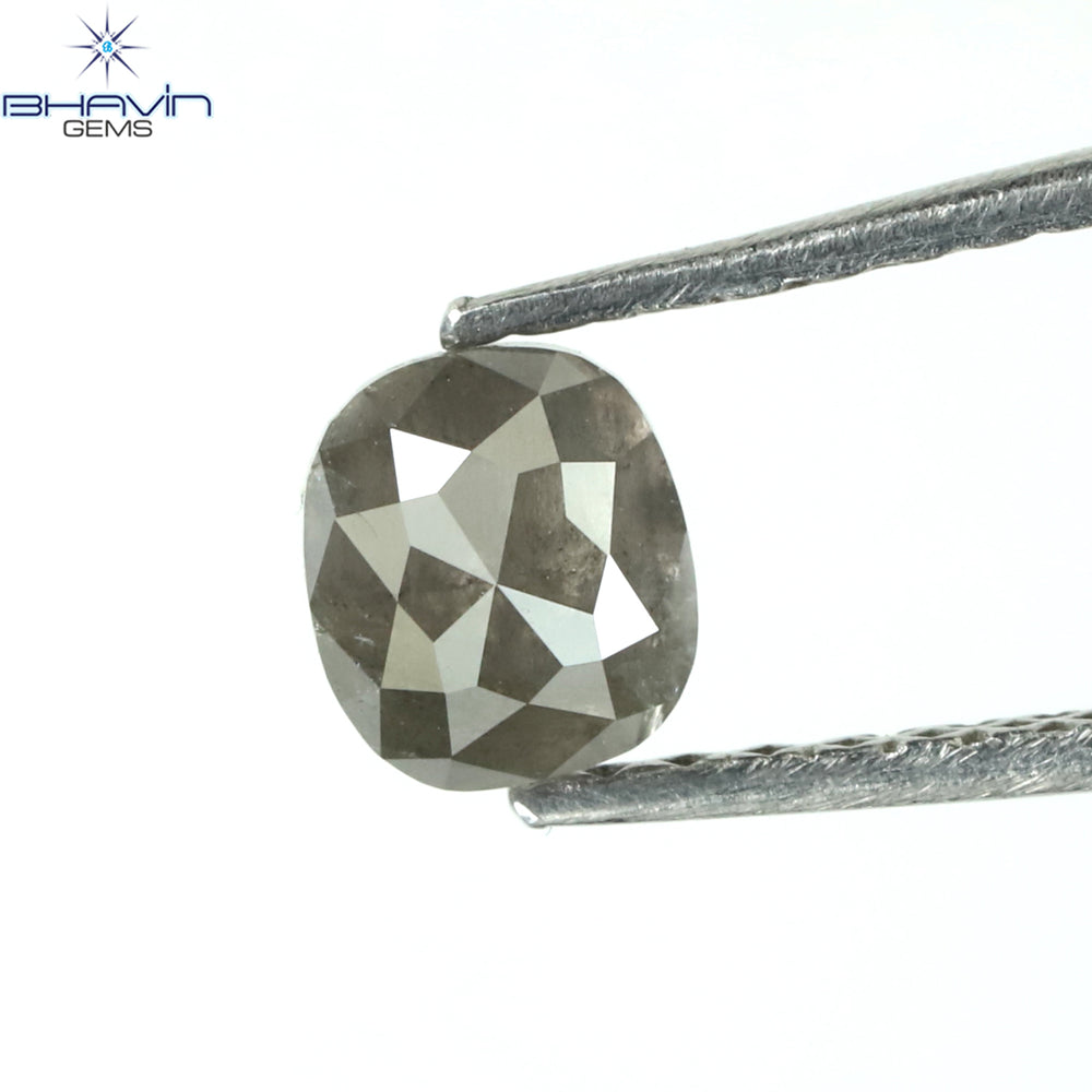 0.53 CT Oval Shape Natural Diamond Salt And Pepper Color I3 Clarity (4.77 MM)