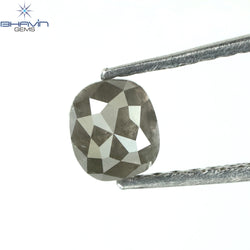 0.53 CT Oval Shape Natural Diamond Salt And Pepper Color I3 Clarity (4.77 MM)