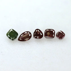 0.56 CT/5 Pcs Mix Shape Natural Diamond Pink Color SI2 Clarity (4.05 MM)