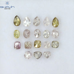2.32 CT/18 Pcs Mix Shape Natural Diamond Pink Color I2 Clarity (4.30 MM)