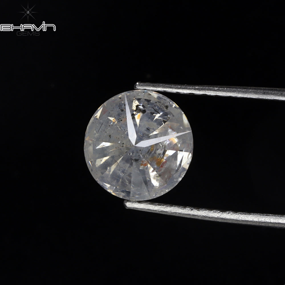 1.69 CT Round Shape Natural Loose Diamond White Color I3 Clarity (7.55 MM)