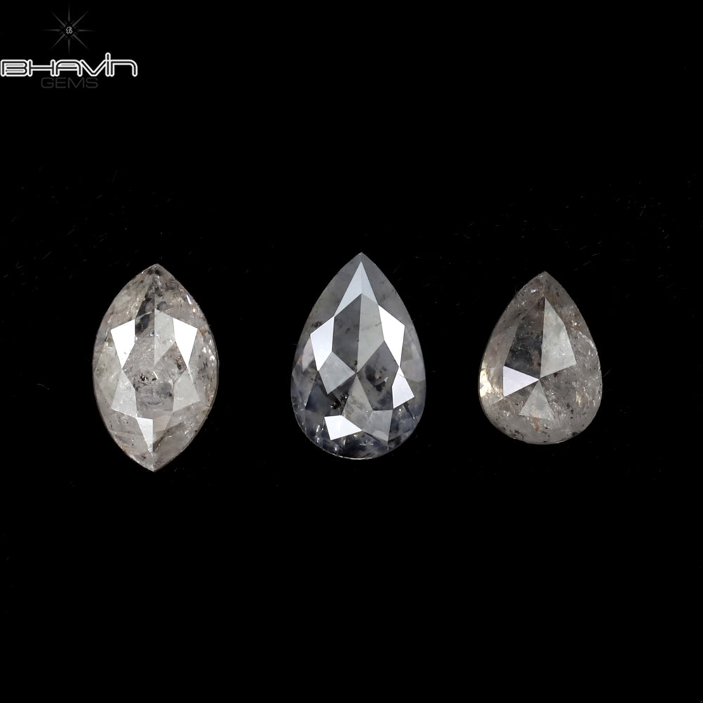 0.64 CT/3 PCS Mix Shape Natural Diamond White Color I3 Clarity (4.85 MM)
