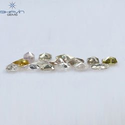 1.39 CT/15 Pcs Mix Shape Natural Diamond Pink Color I2 Clarity (3.70 MM)