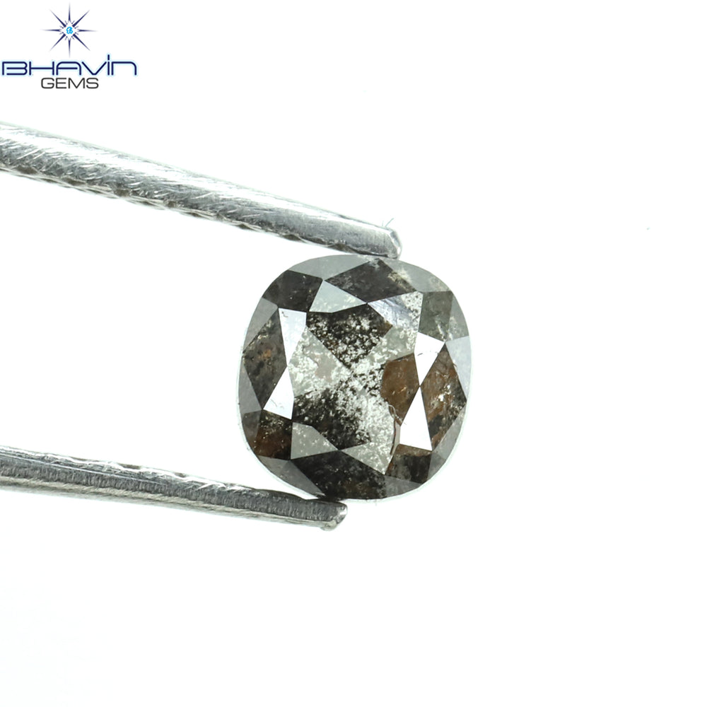 0.54 CT Cushion Shape Salt and Pepper Color Diamond Clarity I3 (4.43 MM)