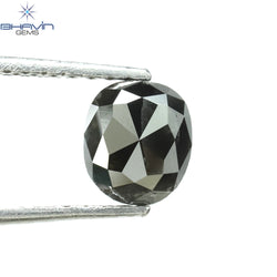 0.77 CT Oval Shape Natural Diamond Black Color I3 Clarity (5.95 MM)