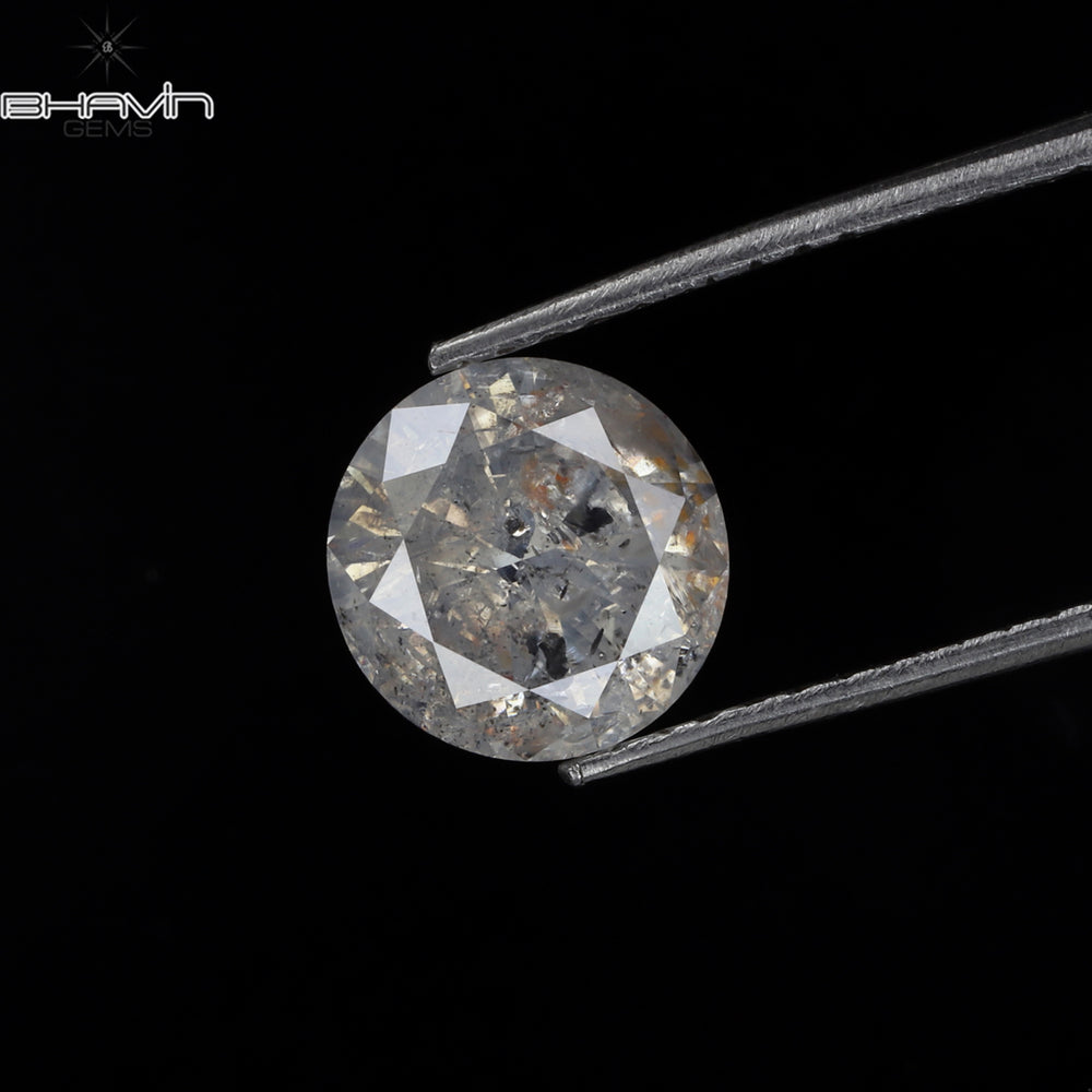 1.69 CT Round Shape Natural Loose Diamond White Color I3 Clarity (7.55 MM)