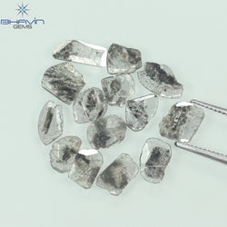 2.60 CT/14 Pcs Slice Shape Natural Diamond Salt And Pepper Color I3 Clarity (7.98 MM)