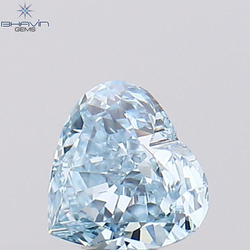 0.31 CT Heart Shape Natural Diamond Greenish Blue Color VS1 Clarity (4.40 MM)