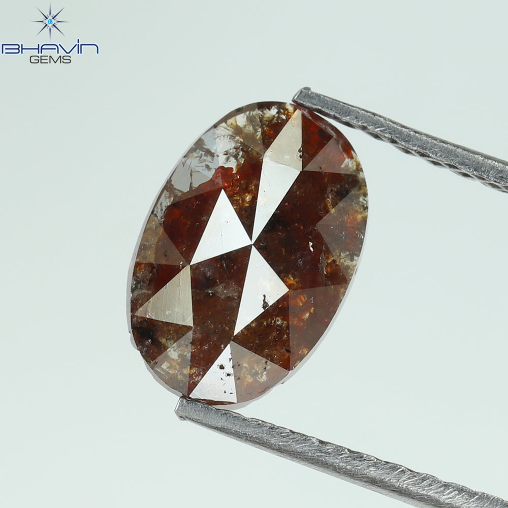 1.45 CT Oval Shape Natural Loose Diamond Brown Color I3 Clarity (9.01 MM)