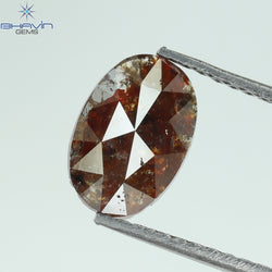 1.45 CT Oval Shape Natural Loose Diamond Brown Color I3 Clarity (9.01 MM)