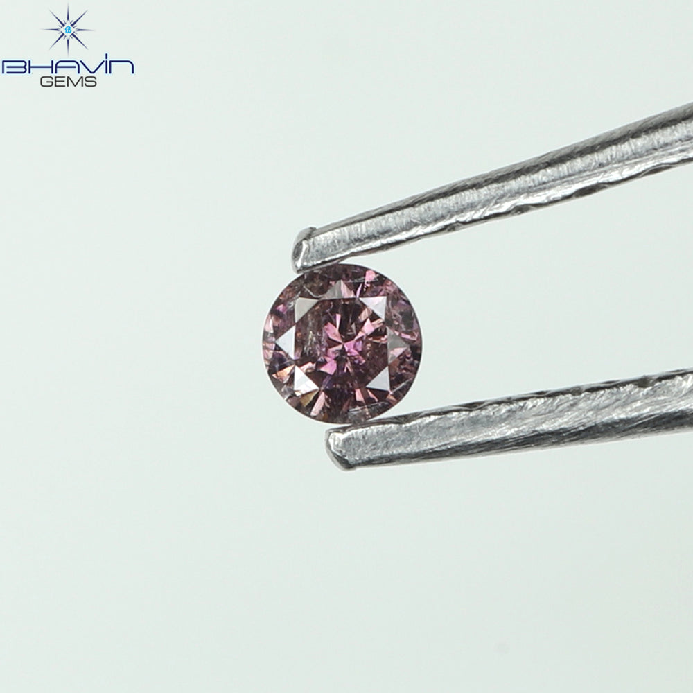 0.03 CT Round Shape Natural Diamond Pink Color I2 Clarity (1.97 MM)