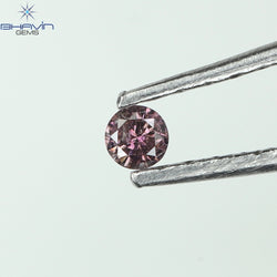 0.03 CT Round Shape Natural Diamond Pink Color I2 Clarity (1.97 MM)