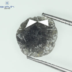 0.89 CT Slice Shape Natural Diamond Salt And Pepper Color I3 Clarity (9.81 MM)