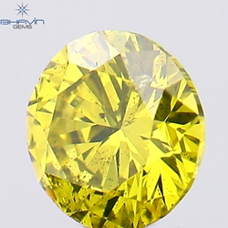0.29 CT Round Shape Natural Diamond Yellow Color SI1 Clarity (4.26 MM)