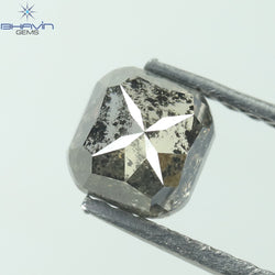 1.11 CT Cushion Shape Natural Loose Diamond Salt And pepper Color I3 Clarity (5.09 MM)