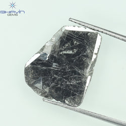 3.73 CT Slice Shape Natural Diamond Salt And Pepper Color I3 Clarity (16.50 MM)