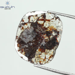 3.54 CT Slice Shape Natural Loose Diamond Brown Color I3 Clarity (16.30 MM)
