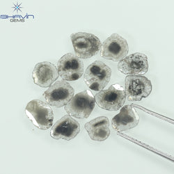 3.16 CT/14 Pcs Slice Shape Natural Diamond Salt And Pepper Color I3 Clarity (6.68 MM)