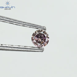 0.05 CT Round Shape Natural Diamond Pink Color I1 Clarity (2.30 MM)