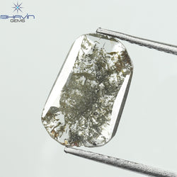 0.74 CT Slice Shape Natural Diamond Salt And Pepper Color I3 Clarity (11.23 MM)