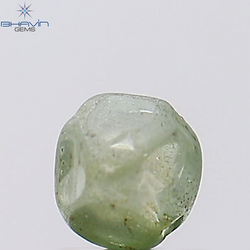 0.91 CT, Rough Shape, Natural Diamond, Greenish Blue Color, VS2 Clarity (5.03 MM)