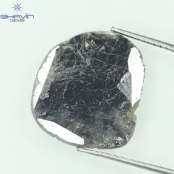 5.27 CT Slice Shape Natural Diamond Salt And Pepper Color I3 Clarity (16.50 MM)