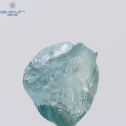 0.62 CT, Rough Shape, Natural Diamond, Greeninsh Blue Color, SI1 Clarity (5.37 MM)