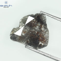 1.05 CT Slice Shape Natural Diamond Salt And Pepper Color I3 Clarity (11.60 MM)