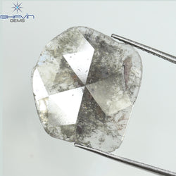 5.25 CT Slice Shape Natural Diamond Salt And Pepper Color I3 Clarity (18.23 MM)