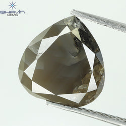 3.02 CT Pear Shape Natural Loose Diamond Brown Color I3 Clarity (10.25 MM)