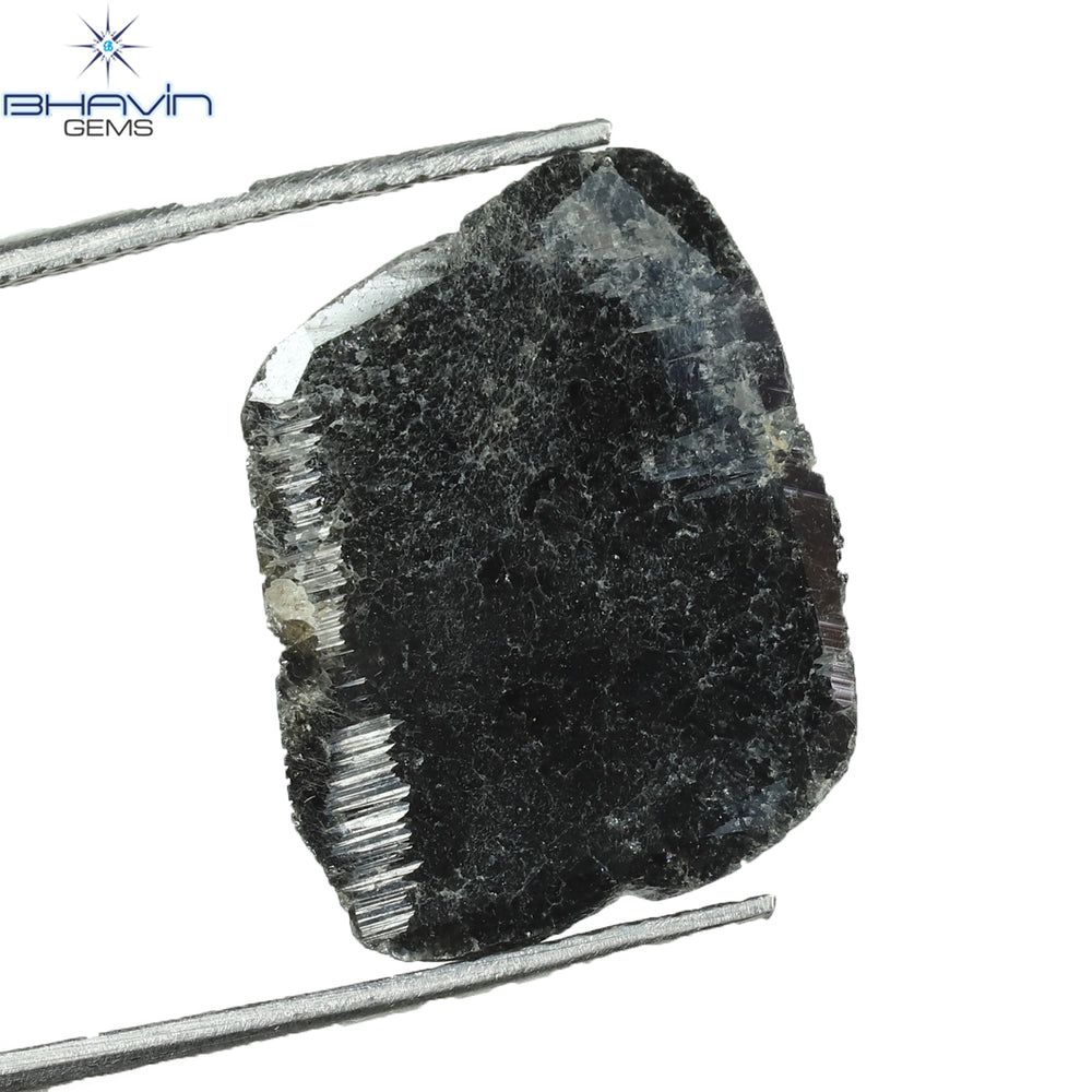 3.18 CT Slice Shape Natural Diamond Black Color I3 Clarity (16.64 MM)