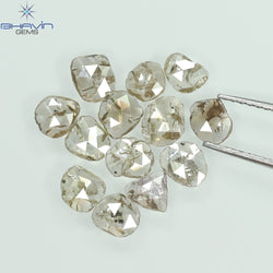 3.00 CT(13 Pcs) Polki Rosecut  Shape Natural Diamond Brown Color I2 Clarity (5.57 MM)